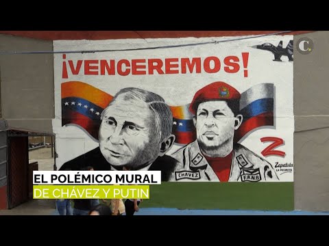 El polémico mural de Chávez y Putin | El Colombiano