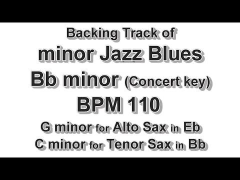Bb minor Jazz Blues - BPM 110 - Backing Track