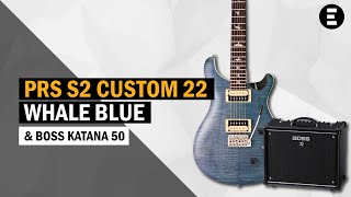 Video thumbnail for PRS S2 Custom 22 Whale Blue e Boss Katana 50 by Egitana - Instrumentos Musicais