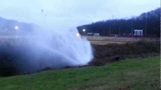 preview picture of video 'Water Line Break In Front of School'