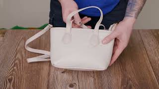 Компактна жіноча сумка з натуральної шкіри Vintage 22284 білий