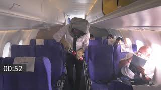 Treatment of a thermal runaway in cabin with 1 flight attendant