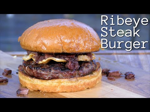 Ribeye Steak Burger | Steakhouse Cheeseburger | Hambúrgueres Balísticos | Chaleira Weber