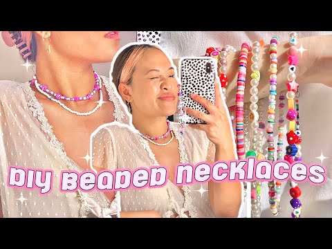 DIY TRENDY BEADED NECKLACES + PHONE CHARM