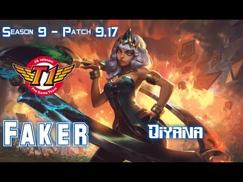 SKT T1 Faker QIYANA vs LEBLANC Mid - Patch 9.17 KR Ranked