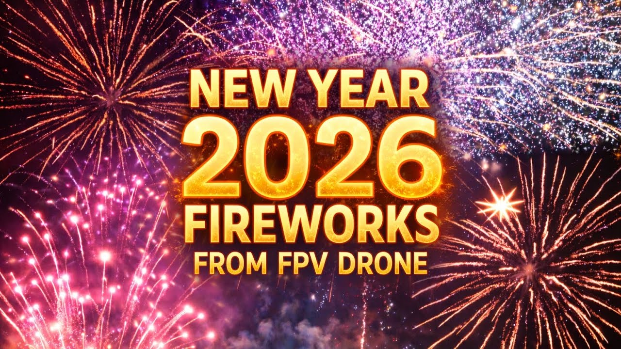 FPV Drone Flies Through New Year 2026 Fireworks 🎆