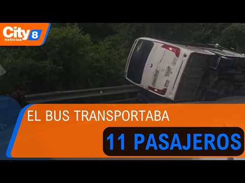 Trágico accidente en la vía La Mesa – Mosquera: bus se volcó y dejó un muerto | CityTv