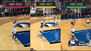 NBA Series Evolution: NBA 2K18 vs NBA 2K17 vs NBA 