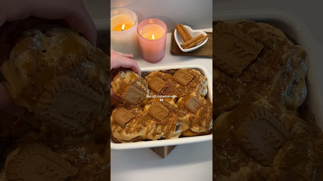 Biscoff Cinnamon Rolls Recipe #baking #cinnamonrolls #biscoff #recipe #bakingrecioe