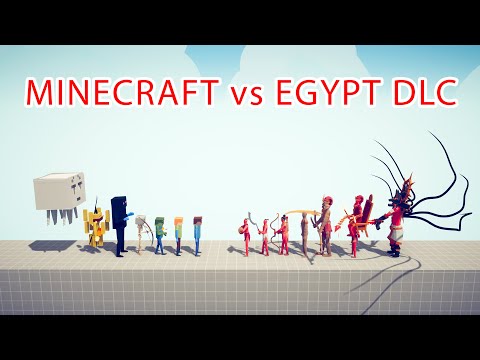 MINECRAFT Team vs EGYPT DLC Team - Totally Accurate Battle Simulator TABS