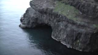 preview picture of video 'Faroe Islands, Vagar, Waterfall in Gasadalur'