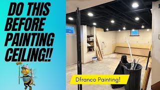 Basement Ceiling Painting — Why Pros Remove Drop Ceilings First