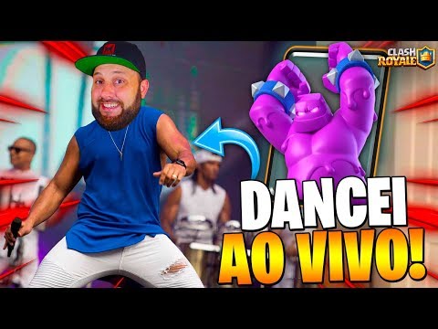 DANCEI AO VIVO pra GANHAR a NOVA CARTA GOLEM DE ELIXIR do CLASH ROYALE!!