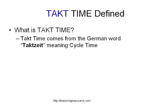 TAKT TIME: How To Calculate Takt Time Tutorial