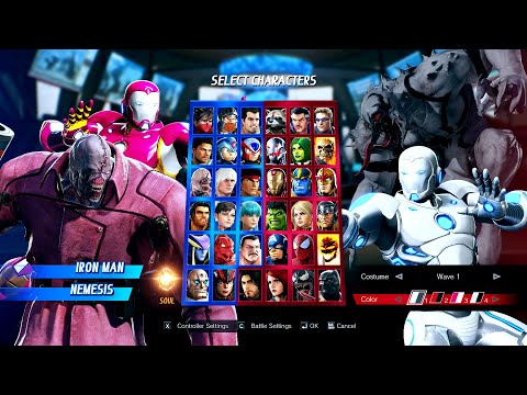 Iron Man & Nemesis vs Venom & Iron Man (Very Hard) - Marvel vs Capcom | 4K UHD Gameplay