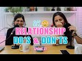 Do's and Dont's in Relationships