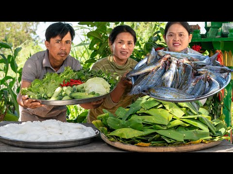Ultimate CAMBODIAN Feast! 🔥 Grilled Catfish & Sangvak with Fresh Khmer Noodles