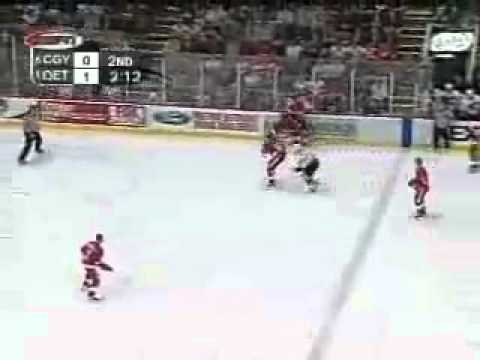 2004 playoffs calgary@Detroit game1