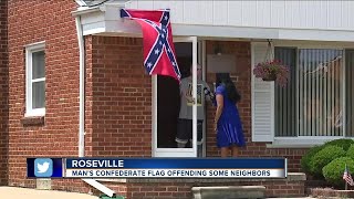 Metro Detroit man flying confederate flag says 'black people' aren't welcome video