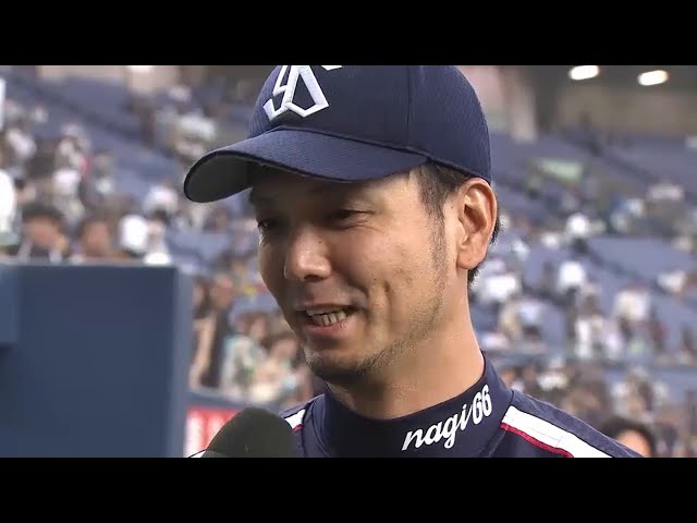 スワローズ・新垣投手ヒーローインタビュー 2015/6/10 Bs-S