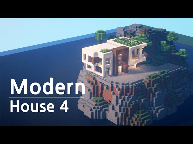 Modern House in island (with full interior) [Download] Minecraft Map