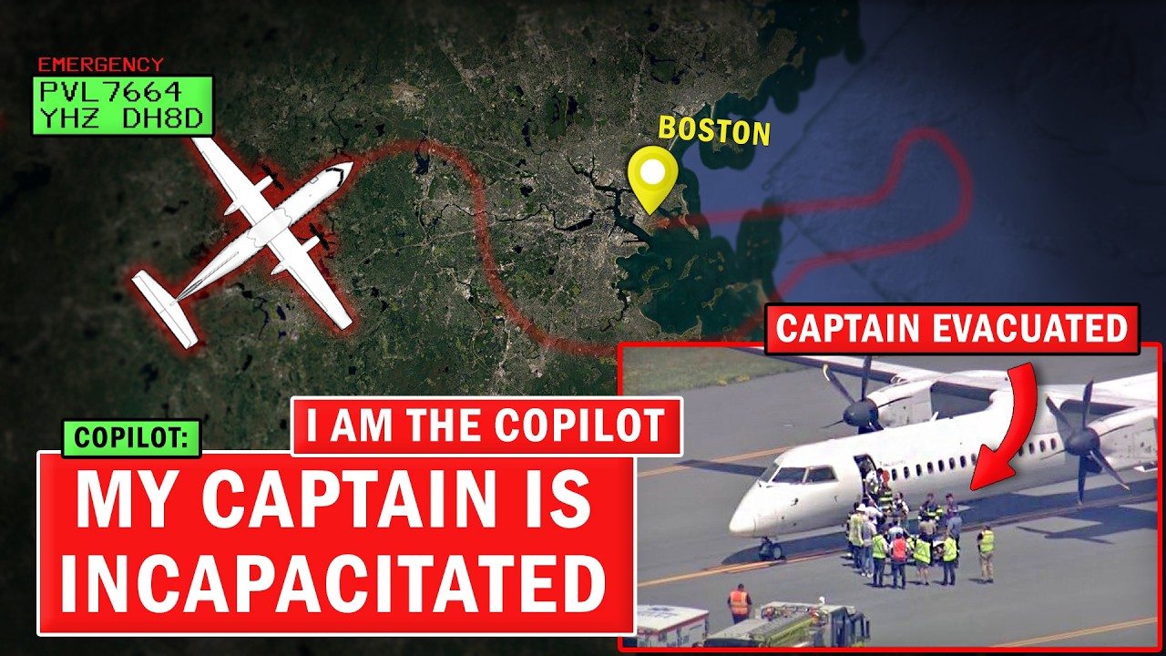 Captain INCAPACITATED Mid-Flight | Copilot Emergency Diverts to Boston