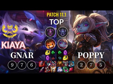 GAM Kiaya Gnar vs Poppy Top - KR Patch 11.1