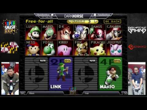 Isai Vs. Alvin - 12 Character Battle - Super Smash Con 2016 - SSB64