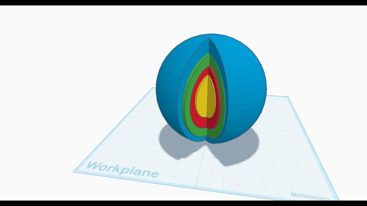 How to Make Layers of the Earth in Tinkercad | Easy 3D Model Tutorial