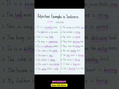 20 Adjectives in Sentences 📝✅ 20 Examples of Adjectives in Sentences