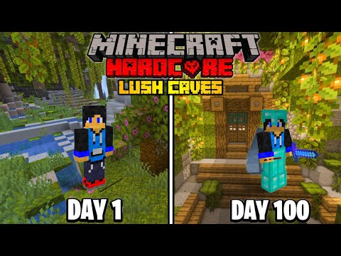 I Survived 100 Days in LUSH Cave Only World in Minecraft Hardcore (Hindi)