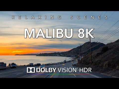 Driving Malibu California 8K HDR Dolby Vision - Santa Monica to Point Mugu
