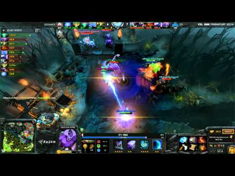 ESL 1 LAN Cloud9 vs Alliance Game 2 Dire Secret Shop Fight 3 Man Black Hole
