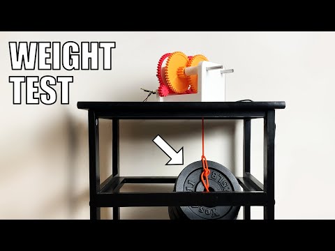 3D Printed Gearbox - Weight Lifting Test (1:256 Gear Ratio)