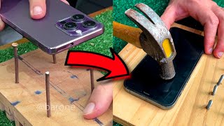 BIZARRO!! Essa película blindada pode bater PREGO que não racha a tela!😱📲