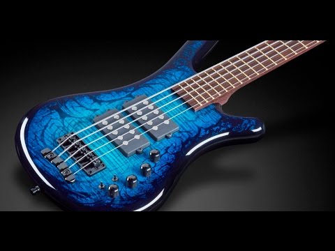 Warwick Custom Shop Masterbuilt - Corvette $$ 5-String Bleached Turquoise Blue Threadburst #16-3266