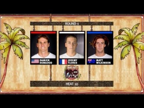 Round 1, Heat 10 - Damien Hobgood vs Jeremy Flores vs Matt Wilkinson