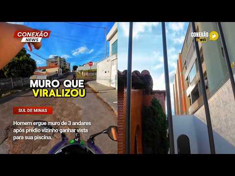Vídeo: Homem ergue muro de 3 andares após prédio vizinho ganhar vista para sua piscina.