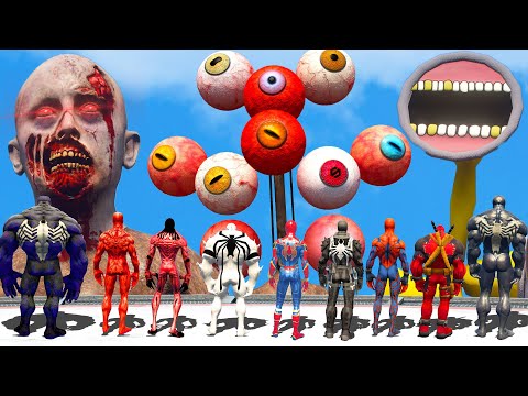 TEAM VENOM & SPIDERMAN VS TEAM ANGRY SIREN HEAD ARMY - EPIC BATTLE