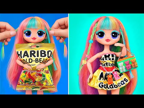 DIY New Looks for Doll in Haribo Style! 7 Crafts for L.O.L.