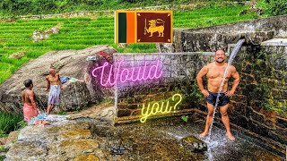 Showering Outdoors in Nature | Beautiful Rice Fields of Sri Lanka