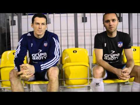 R.Buszek i P.Zatorski przed meczem z Cuprum Lubin