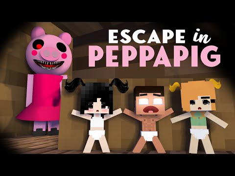 XDJames - ESCAPE IN PIGGY TEMPLE - MONSTER AND GHOST BECAME BABY -  MINECRAFT MONSTER SCHOOL CHALLENGE