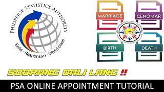 PHILIPPINES STATISTICS AUTHORITY ONLINE APPOINTMENT TUTORIAL‼️ VERY EASY!