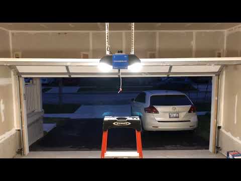 Chamberlain B1381C 1.25 HP Wifi Belt Drive Corner to Corner Lighting Garage Door Opener with Battery