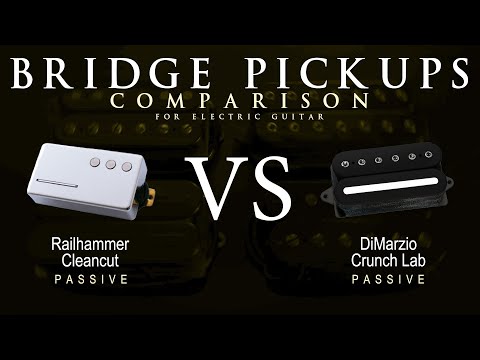 Railhammer CLEANCUT vs DiMarzio CRUNCH LAB - Bridge Guitar Pickup Comparison Tone Demo