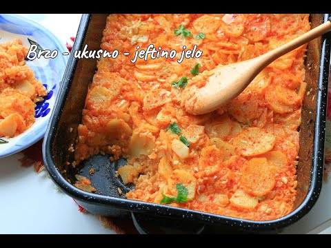 Krompir i riža u tepsiji   Jeftino, brzo i mnogo ukusno jelo