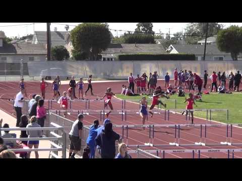 FSG 100m H vs FV 3-27-14 - Los Alamitos Girls
