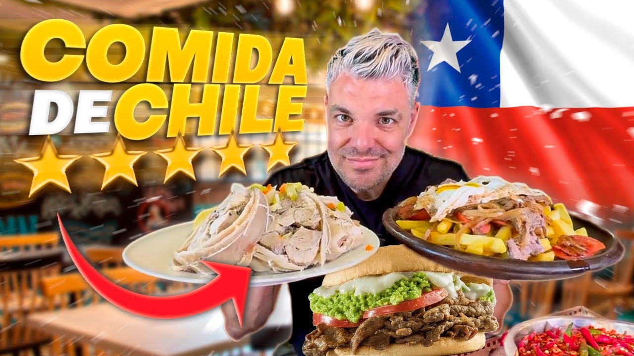 PROBANDO COMIDA TÍPICA CHILENA en CHILE!! 🇨🇱 *LA FAMOSA CHORRILLANA, CHURRASCO, LOMITO Y TERREMOTO*