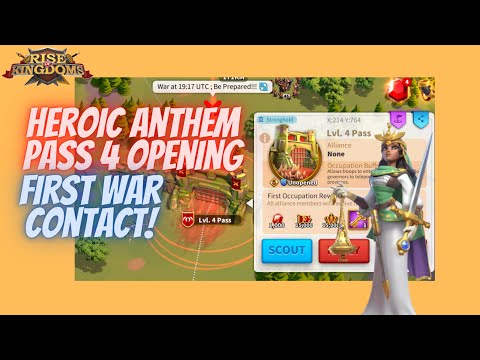 Heroic Anthem Pass 4 Opening - First War Contact! (Rise of Kingdoms)